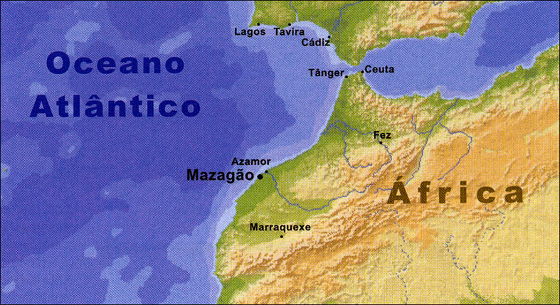 Mapa - local da cidade de Mazago